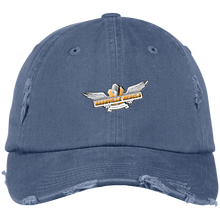 Laden Sie das Bild in den Galerie-Viewer, nashville-rebels-logo weiss Nashville Rebels 'Distressed-Stil' Kappe mit gesticktem Logo