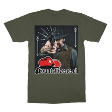 Laden Sie das Bild in den Galerie-Viewer, Shooting Cowboy - CountrySzene.ch Logo Classic Adult T-Shirt