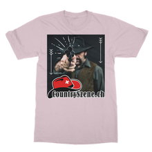 Laden Sie das Bild in den Galerie-Viewer, Shooting Cowboy - CountrySzene.ch Logo Classic Adult T-Shirt