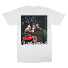 Laden Sie das Bild in den Galerie-Viewer, Shooting Cowboy - CountrySzene.ch Logo Classic Adult T-Shirt