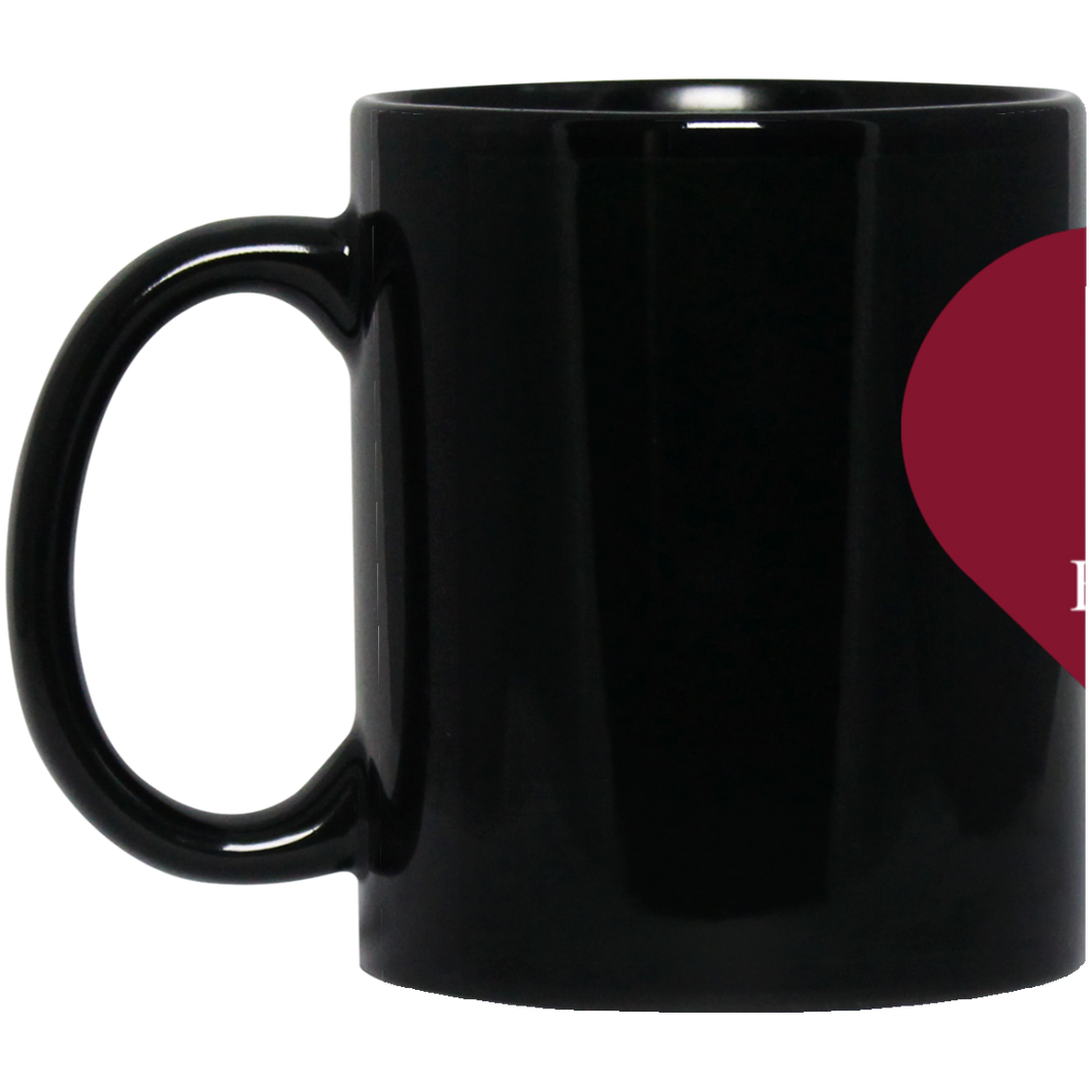 Love Benjarong (red - 1 heart) Benjarong Red Heart Front 11oz Black Mug