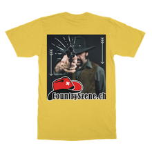 Laden Sie das Bild in den Galerie-Viewer, Shooting Cowboy - CountrySzene.ch Logo Classic Adult T-Shirt
