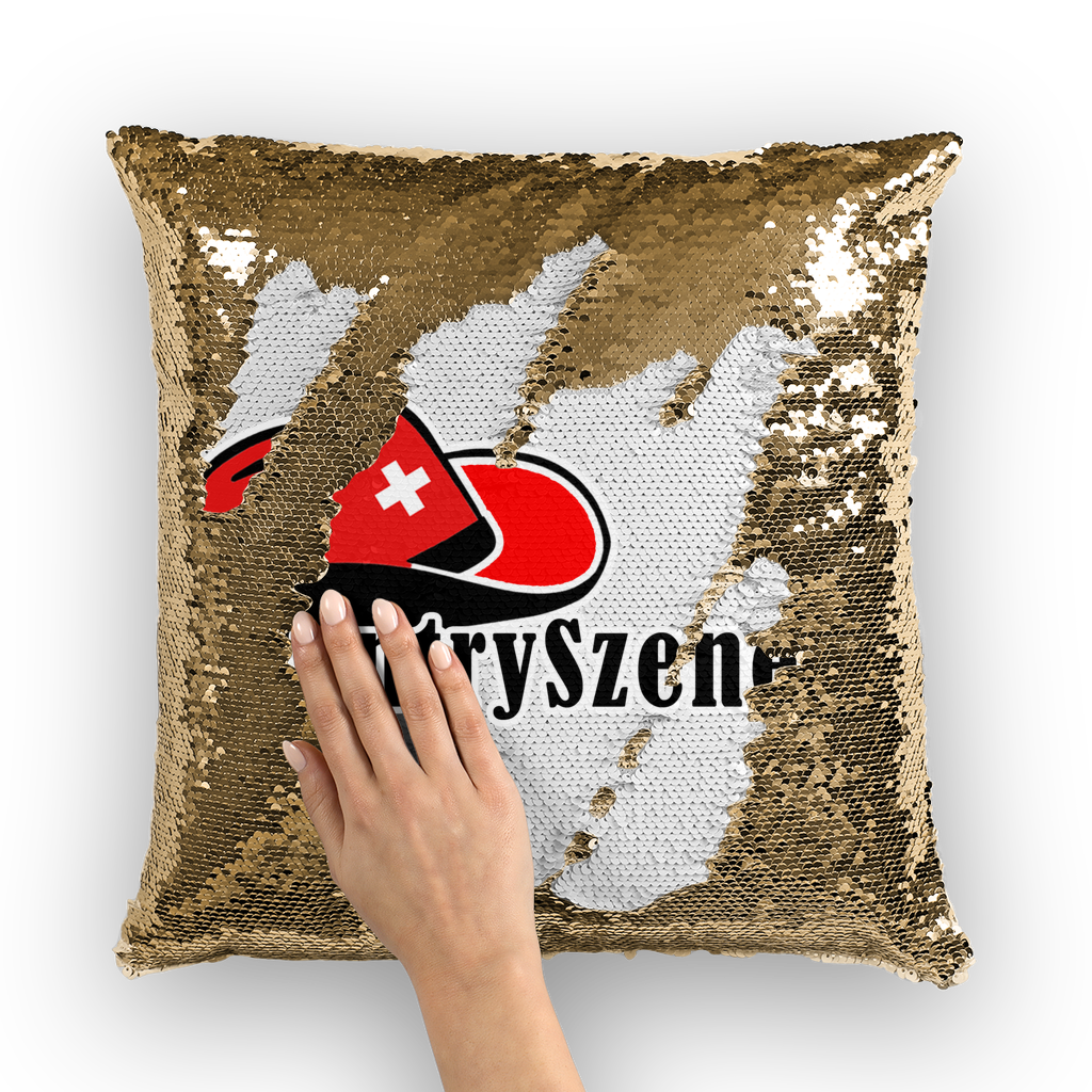 CountrySzene.ch Logo Sequin Cushion Cover