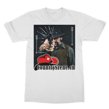 Laden Sie das Bild in den Galerie-Viewer, Shooting Cowboy - CountrySzene.ch Logo Classic Adult T-Shirt
