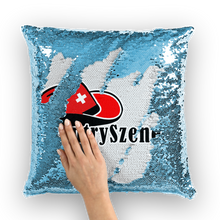 Laden Sie das Bild in den Galerie-Viewer, CountrySzene.ch Logo Sequin Cushion Cover
