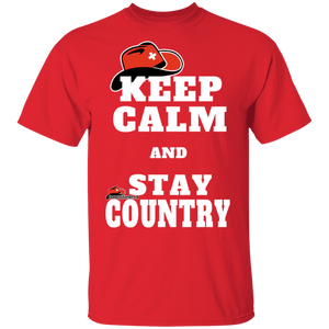 Keep Calm & Stay Country mit CountrySzene.ch Logo T-Shirt