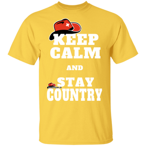 Keep Calm & Stay Country mit CountrySzene.ch Logo T-Shirt