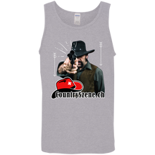Laden Sie das Bild in den Galerie-Viewer, Tshirt Design - CountrySzene.ch - shooting Cowboy -TRANSPARENT - 1500 x 2500 px G520 Cotton Tank Top 5.3 oz.
