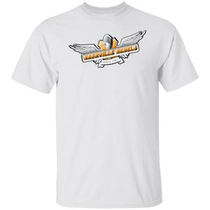 nashville-rebels-logo weiss Nashville Rebels Logo auf klassischem Unisex T-Shirt