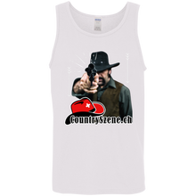 Laden Sie das Bild in den Galerie-Viewer, Tshirt Design - CountrySzene.ch - shooting Cowboy -TRANSPARENT - 1500 x 2500 px G520 Cotton Tank Top 5.3 oz.
