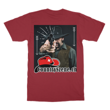 Laden Sie das Bild in den Galerie-Viewer, Shooting Cowboy - CountrySzene.ch Logo Classic Adult T-Shirt
