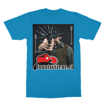 Laden Sie das Bild in den Galerie-Viewer, Shooting Cowboy - CountrySzene.ch Logo Classic Adult T-Shirt
