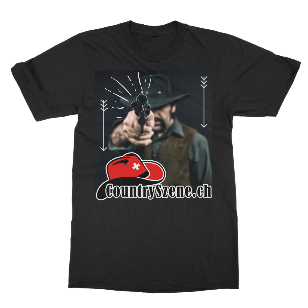 Shooting Cowboy - CountrySzene.ch Logo Classic Adult T-Shirt