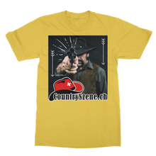 Laden Sie das Bild in den Galerie-Viewer, Shooting Cowboy - CountrySzene.ch Logo Classic Adult T-Shirt
